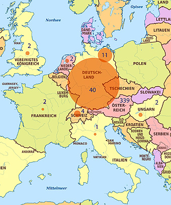 Proportionale Verteilung in Europa ohne Österreich
TUBS 2012 commons.wikimedia. Kalab 2015