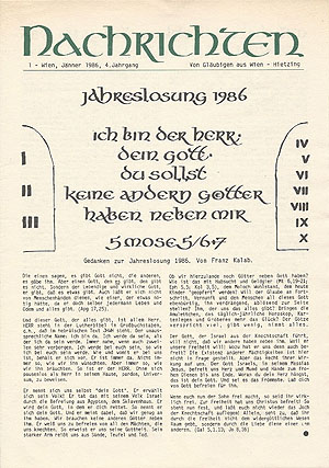 Titelseite Jänner 1986