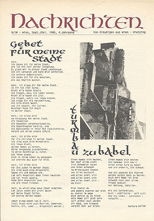 Titelseite September / Oktober 1986