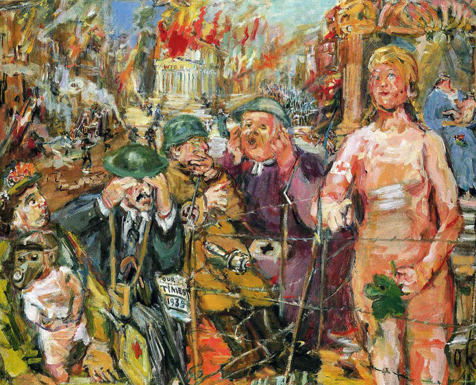 Oskar Kokoschka 1886 - 1980
'Anschluß – Alice in Wonderland', 1942
Öl auf Leinwand 64 x 74 cm 
Wiener Städtische Versicherung AG 
Wikiart