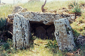 De dolmen van ‘Cava dei Servi’,
Bubbonia, Gela, Caltanissetta, Sicilië, Italië.
Afbeelding: Memorato 2011 commons.wikimedia