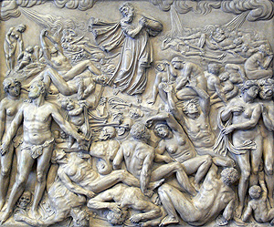 Leonhard Kern 1588 – 1662. 
Alabaster relief ‘Vision of Ezekiel' 1640-1650. 
Sculpture Collection, the Bode-Museum Berlin. 
Source: Andreas Praefcke 2007 commons.wikimedia
