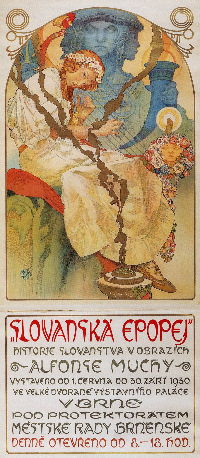 Alfons Mucha 1860 – 1939,
'Slav Epic', Exhibition poster 1930.
Jklarno 2011 commons.wikimedia