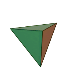 Transparante tetraëder, regelmatig viervlak, 
4 zijvlakken, 4 hoekpunten, 6 ribben.
Peter Steinberg 2005 commons.wikimeida