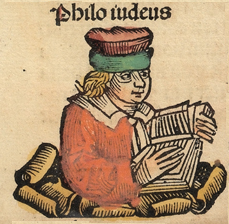 Hartmann Schedel 1440 - 1514
Philo van Alexandrië, 1493
‘Die Schedelsche Weltchronik’
Schedel 2007 wikipedia.org Hartmann Schedel 1440 - 1514
Philo van Alexandrië, 1493
‘Die Schedelsche Weltchronik’
Schedel 2007 wikipedia.org