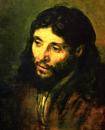 Jonge Jood als Christus, ca. 1648, Rembrandt van Rijn 1606-1669, olie op doek, 25x22cm, Gemäldegalerie Berlin, Eloquence 2005 wikimedia.org