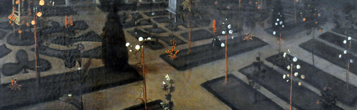De perken en perkenmandala's in Van de Rijps hoftuin
Anoniem, einde 17e eeuw, detail. Kalab 2013 De perken en perkenmandala's in Van de Rijps hoftuin
Anoniem, einde 17e eeuw, detail. Kalab 2013