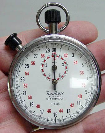 Mechanische stopwatch.
Complexen resulteren in meetbaar
vertraagde antwoorden in associatie-experimenten
Th3slick 2008 wikipedia.org Mechanische stopwatch.
Complexen resulteren in meetbaar
vertraagde antwoorden in associatie-experimenten
Th3slick 2008 wikipedia.org